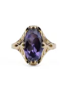 Пръстен Винтидж Александрит 14K жълто злато vrc082y